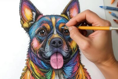 Hund Malvorlage