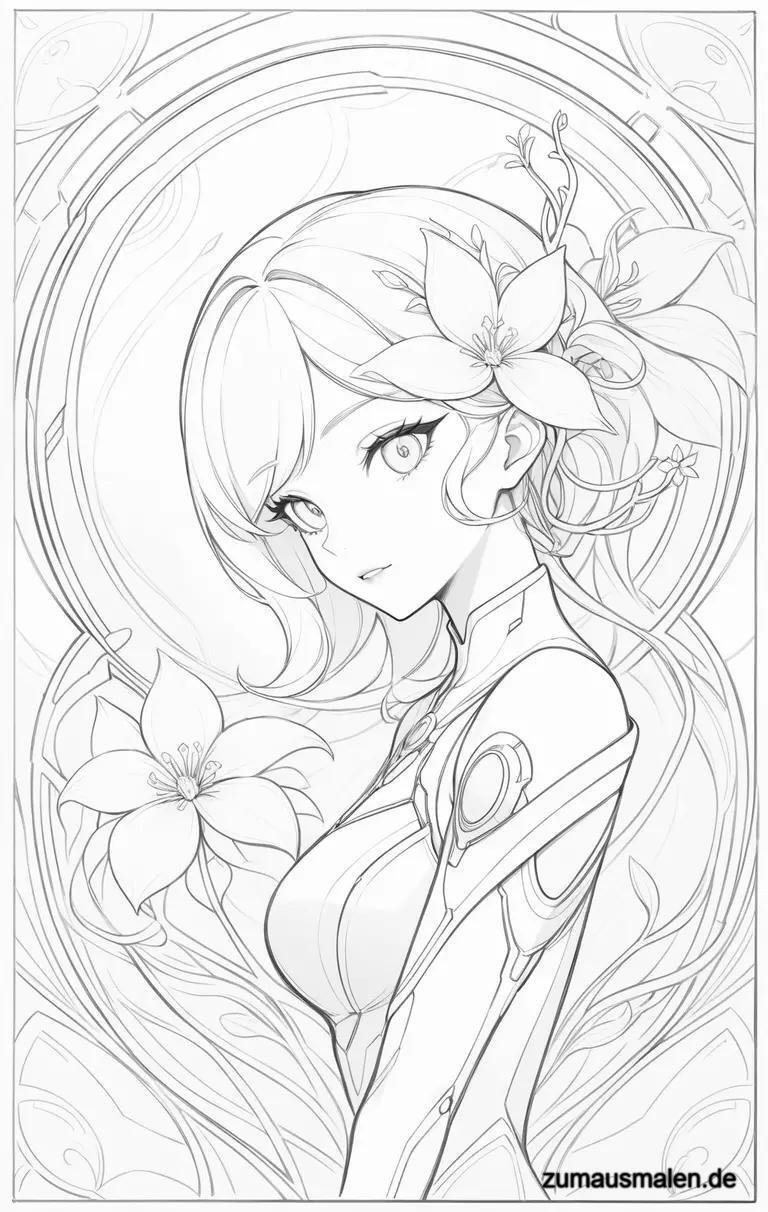  Entdecke die BESTEN Malvorlagen für Blumenranke! Illustration 