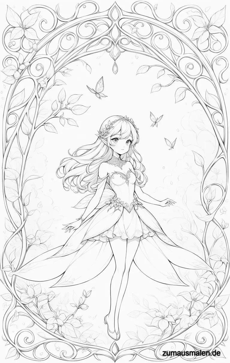  Entdecke die BESTEN Malvorlagen für Blumenranke! Illustration 