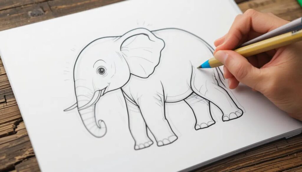 malvorlage elefant