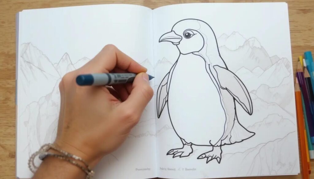 malvorlage pinguin